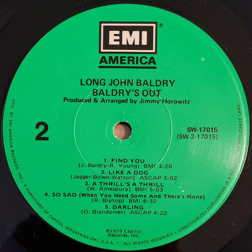 Baldry, Long John - Baldry's Out! (VG+) (Vinyl LP)