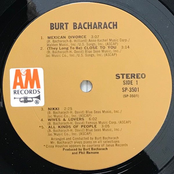 Bacharach, Burt - Burt Bacharach (VG+) (Vinyl LP)