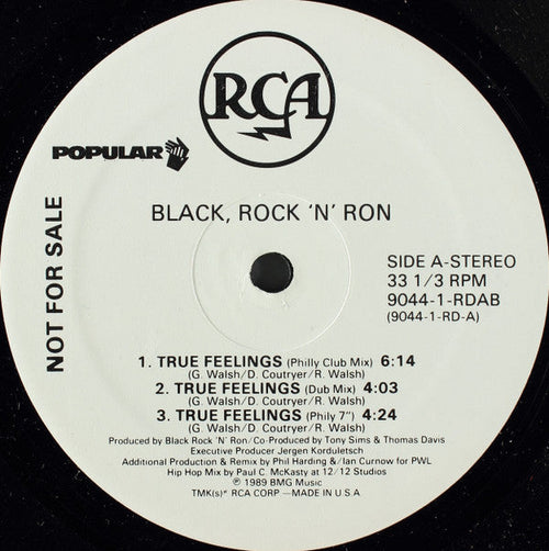 Black Rock & Ron - True Feelings (M) (Vinyl LP)