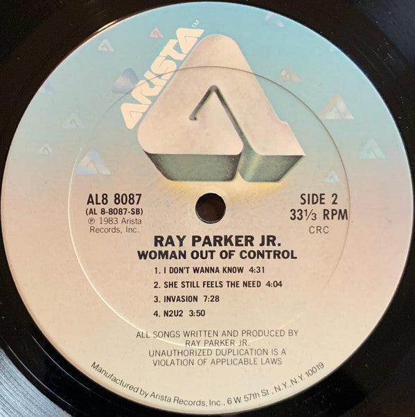 Parker Jr., Ray - Woman Out Of Control (VG+) (Vinyl LP)