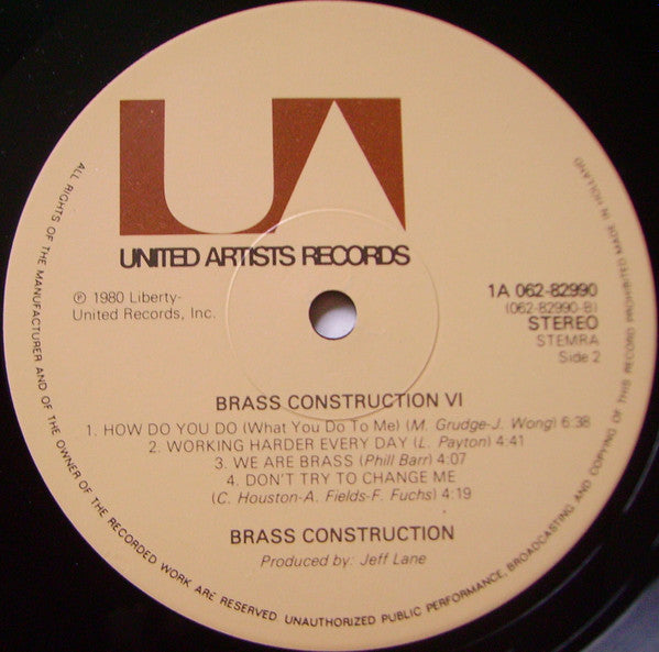 Brass Construction - Brass Construction 6 (VG+) (Vinyl LP)