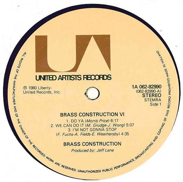 Brass Construction - Brass Construction 6 (VG+) (Vinyl LP)