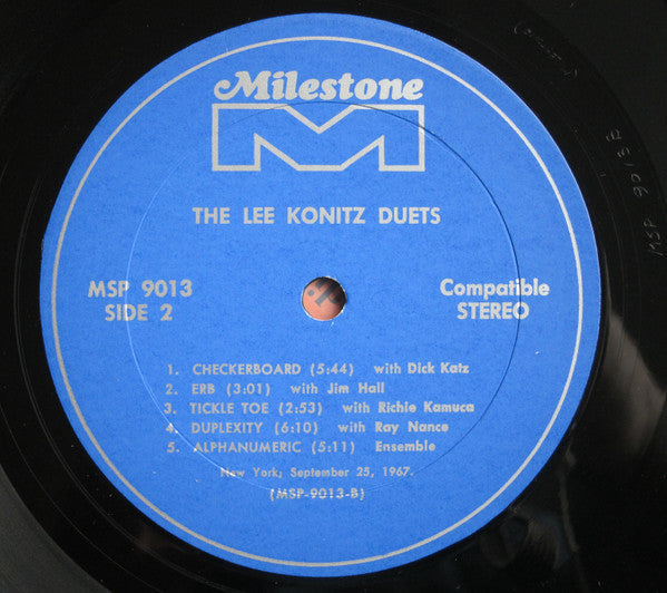 Konitz, Lee - The Lee Konitz Duets (VG+) (Vinyl LP)