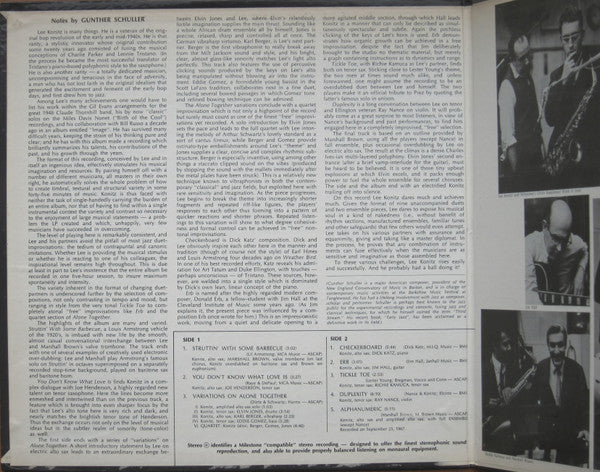 Konitz, Lee - The Lee Konitz Duets (VG+) (Vinyl LP)