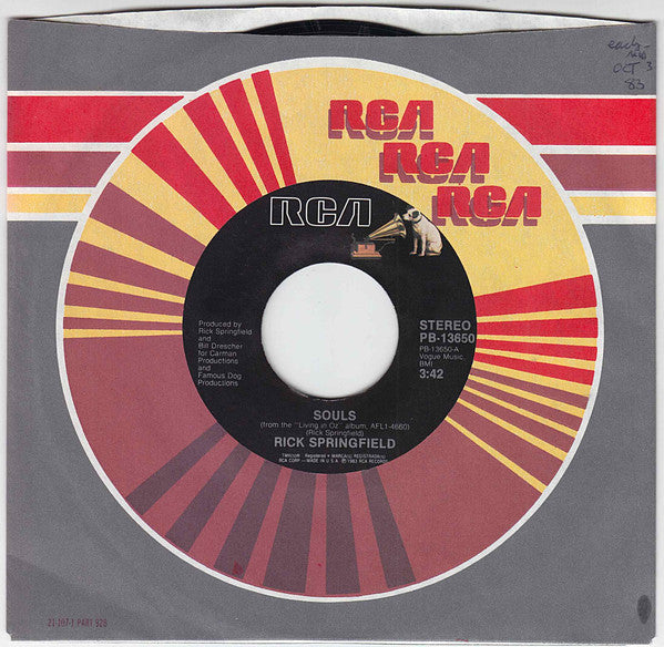 Springfield, Rick - Souls (Vinyl, VG) (Vinyl LP)