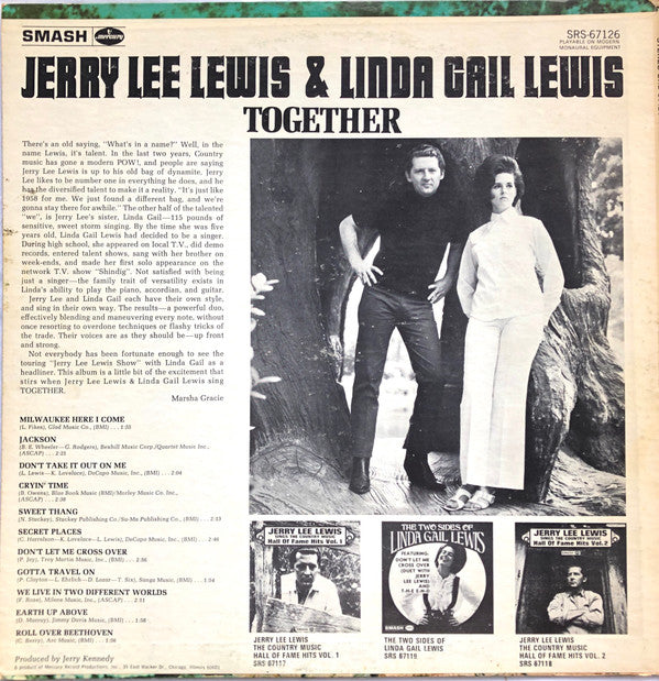 Lewis, Jerry Lee & Linda Gail Lewis - Together (VG) (Vinyl LP)