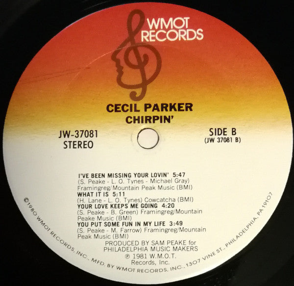 Parker, Cecil - Chirpin' (NM or M-) (Vinyl LP)