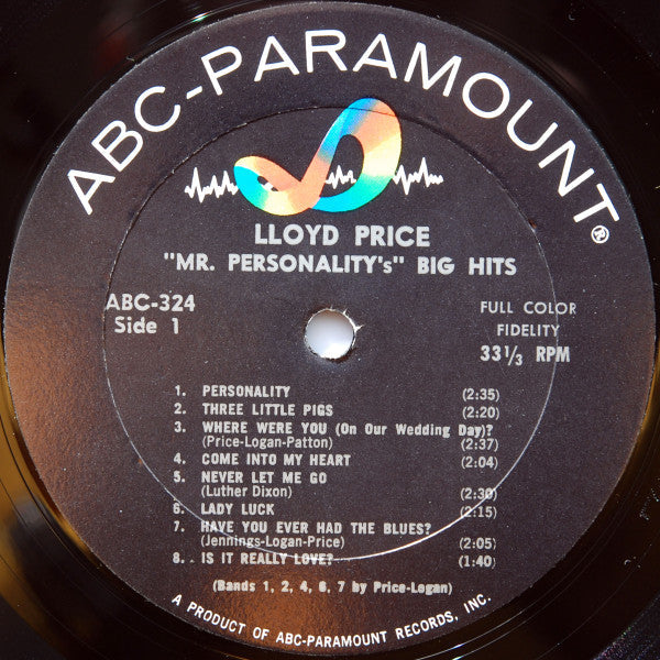 Price, Lloyd - "Mr Personality's" 15 Hits (VG) (Vinyl LP)