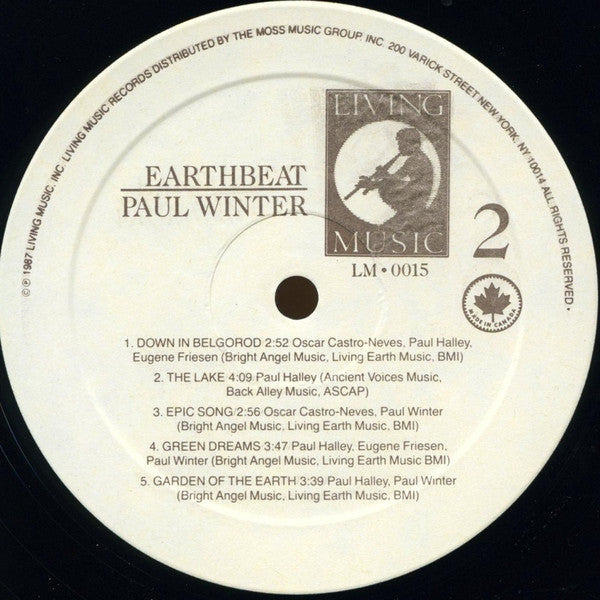 Winter, Paul, The Winter Consort With The Dmitri Pokrovsky Ensemble - Earthbeat (NM or M-) (Vinyl LP)