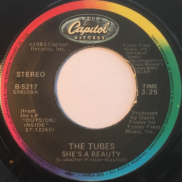 Tubes - She's A Beauty (45, VG+) (Vinyl LP)
