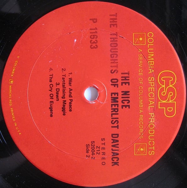 Nice - The Thoughts Of Emerlist Davjack (VG+) (Vinyl LP)