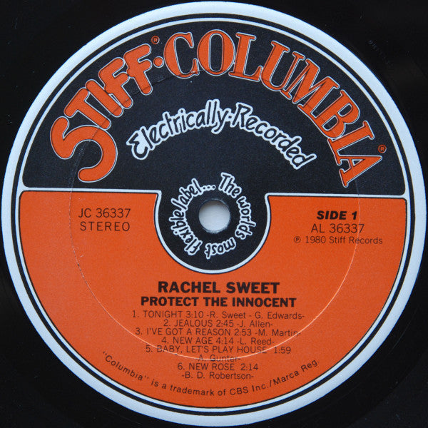 Sweet, Rachel - Protect The Innocent (VG+) (Vinyl LP)
