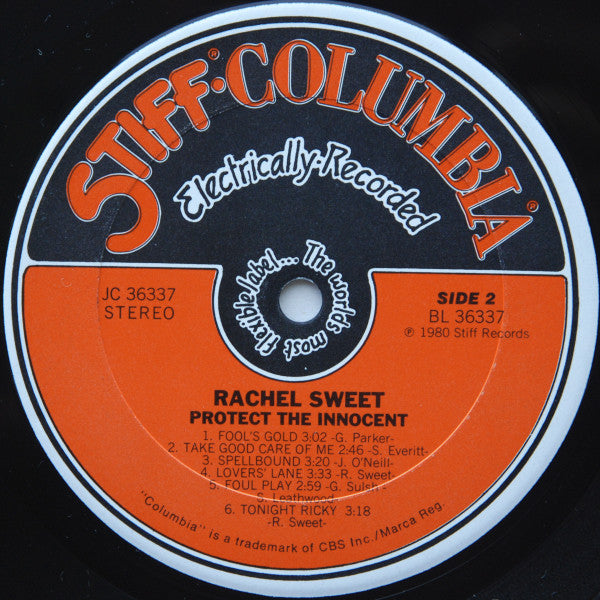 Sweet, Rachel - Protect The Innocent (VG+) (Vinyl LP)