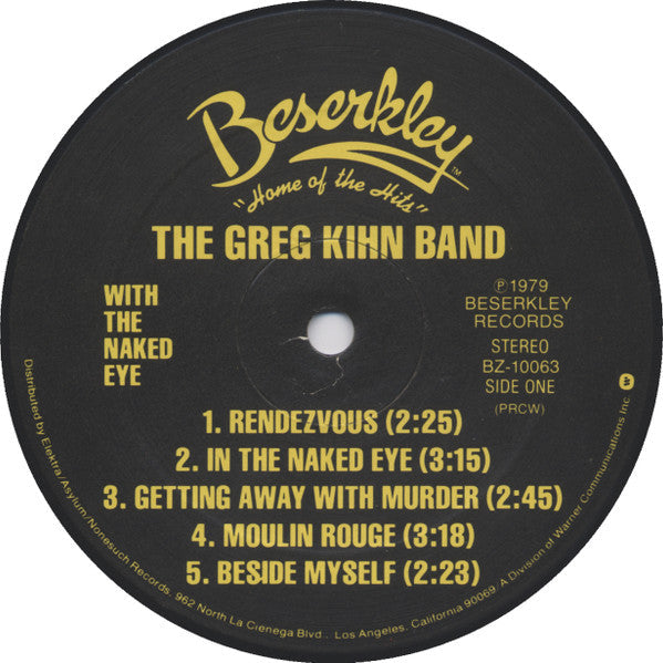 Kihn, Greg Band - With The Naked Eye (VG+) (Vinyl LP)