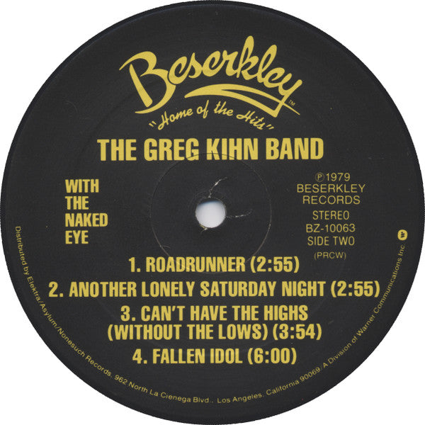Kihn, Greg Band - With The Naked Eye (VG+) (Vinyl LP)