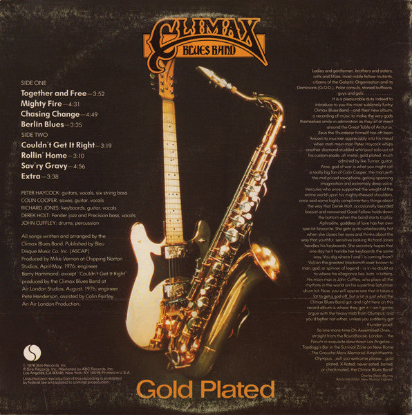 Climax Blues Band - Gold Plated (Vinyl, NM or M-) (Vinyl LP)