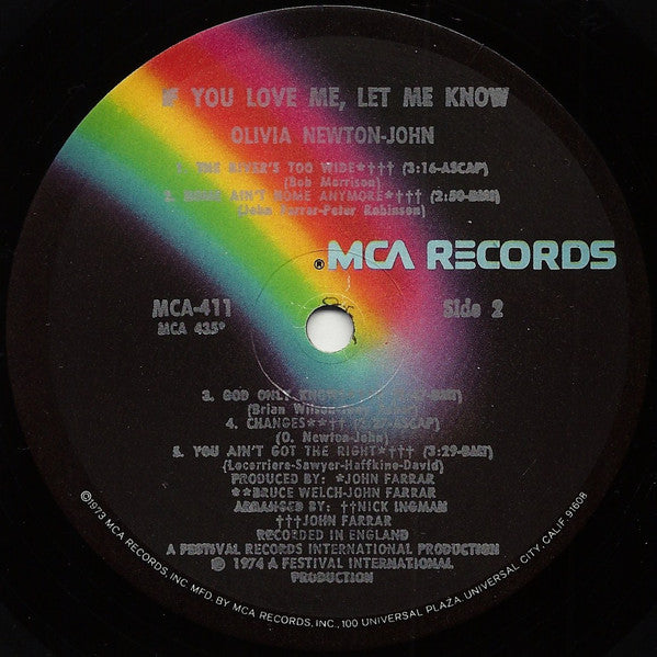 Newton-John, Olivia - If You Love Me, Let Me Know (VG+) (Vinyl LP)
