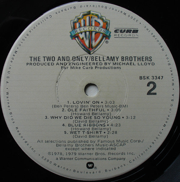 Bellamy Brothers - The Two And Only (Vinyl, VG+) (Vinyl LP)