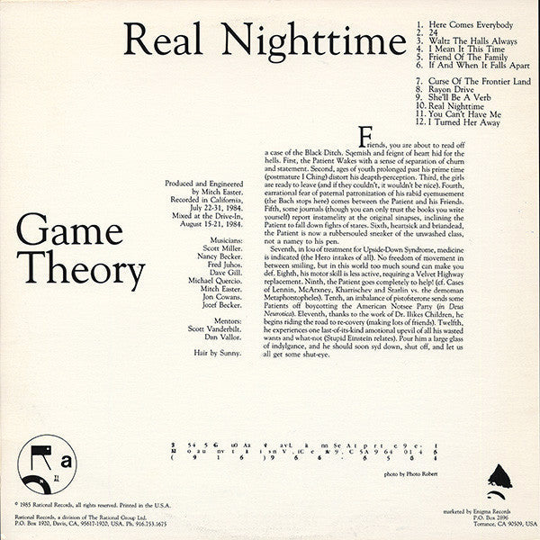 Game Theory - Real Nighttime (NM or M-) (Vinyl LP)