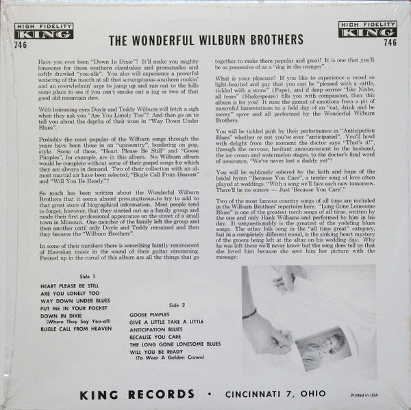 Wilburn Brothers - The Wonderful Wilburn Brothers (VG+) (Vinyl LP)