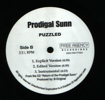 Prodigal Sunn - Brutality (The Grindz Remix) / Puzzled (VG+) (Vinyl LP)