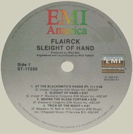 Flairck - Sleight Of Hand (M) (Vinyl LP)