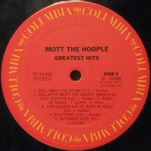Mott The Hoople - Greatest Hits (VG+) (Vinyl LP)