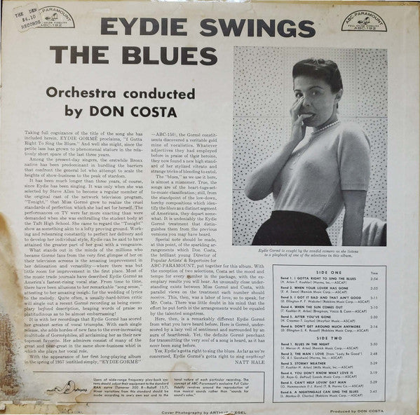 Gorme, Eydie - Eydie Swings The Blues (Vinyl, VG) (Vinyl LP)