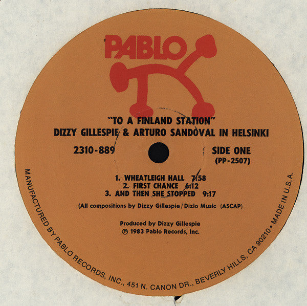 Gillespie, Dizzy & Arturo Sandoval - To A Finland Station (Vinyl, VG+) (Vinyl LP)