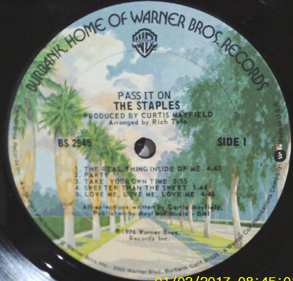 Staples - Pass It On (VG) (Vinyl LP)