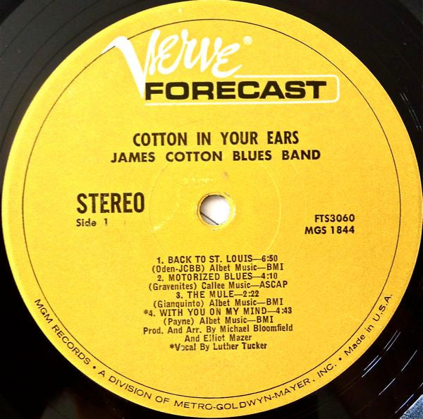 James Cotton Blues Band - Cotton In Your Ears (VG+) (Vinyl LP)