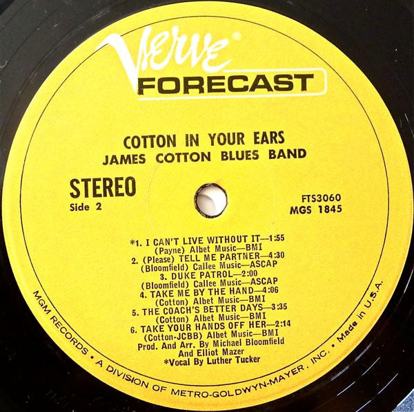 James Cotton Blues Band - Cotton In Your Ears (VG+) (Vinyl LP)