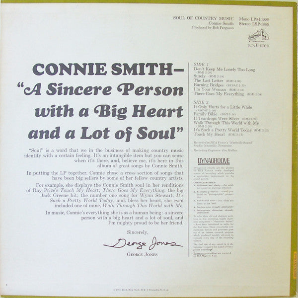 Smith, Connie - Soul Of Country Music (VG+) (Vinyl LP)