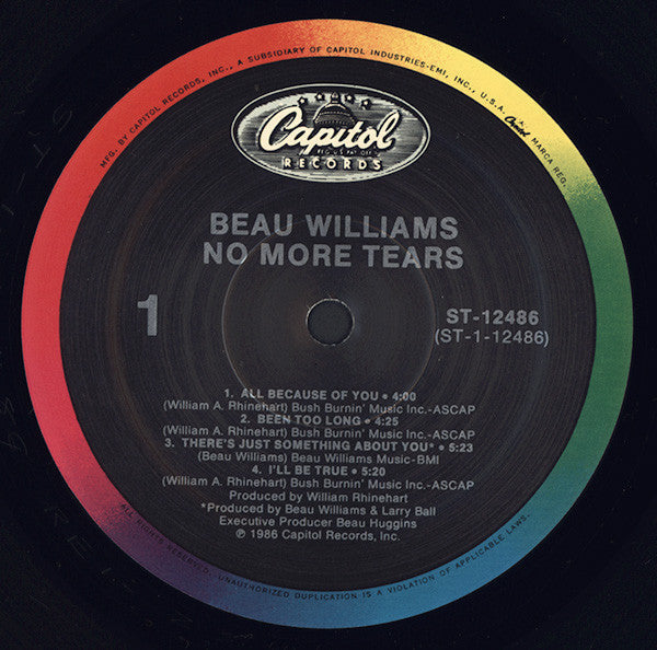 Williams, Beau - No More Tears (Vinyl, NM or M-) (Vinyl LP)