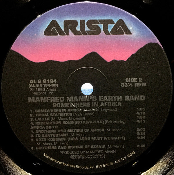 Mann's, Manfred Earth Band - Somewhere In Afrika (VG+) (Vinyl LP)