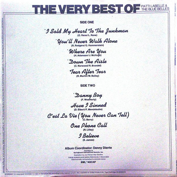 Labelle, Patti & The Bluebelles - The Very Best Of Patti Labelle & The Bluebelles (VG+) (Vinyl LP)