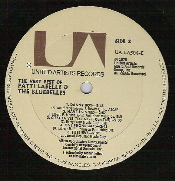 Labelle, Patti & The Bluebelles - The Very Best Of Patti Labelle & The Bluebelles (VG+) (Vinyl LP)