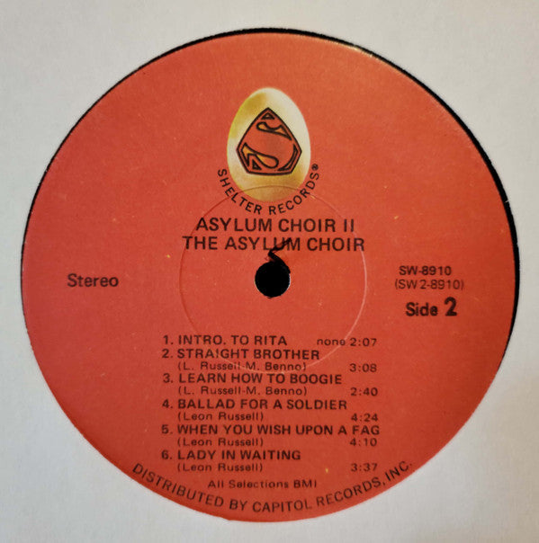 Russell, Leon & Marc Benno - Asylum Choir II (Vinyl, VG+) (Vinyl LP)