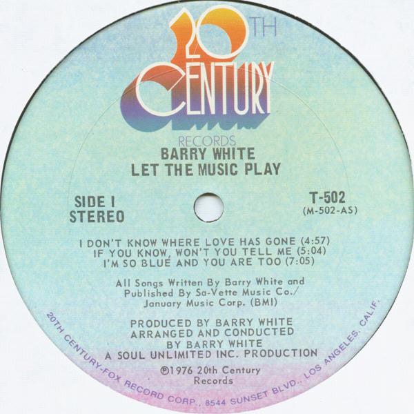 White, Barry - Let The Music Play (Vinyl, VG+) (Vinyl LP)
