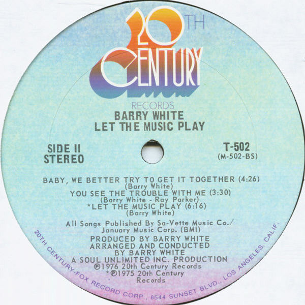 White, Barry - Let The Music Play (Vinyl, VG+) (Vinyl LP)