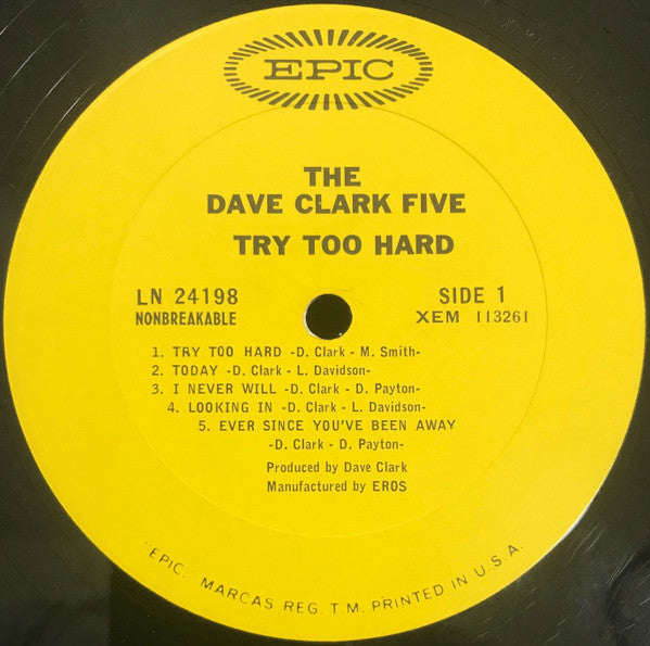 Clark, Dave Five - Try Too Hard (VG+) (Vinyl LP)