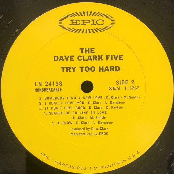 Clark, Dave Five - Try Too Hard (VG+) (Vinyl LP)