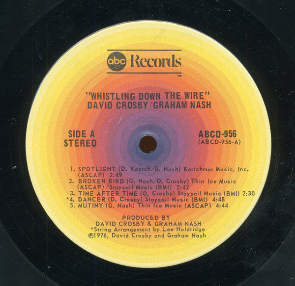 Crosby - Nash - Whistling Down The Wire (Vinyl, VG) (Vinyl LP)