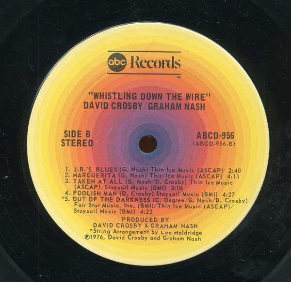 Crosby - Nash - Whistling Down The Wire (Vinyl, VG) (Vinyl LP)