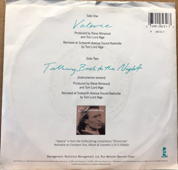 Winwood, Steve - Valerie (Vinyl, NM or M-) (Vinyl LP)