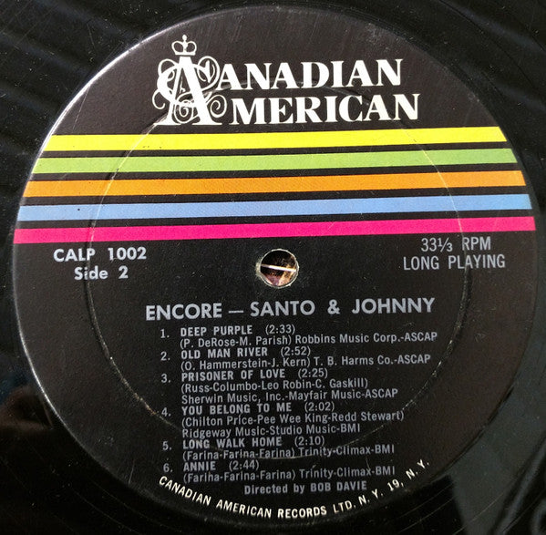 Santo & Johnny - Encore (VG) (Vinyl LP)