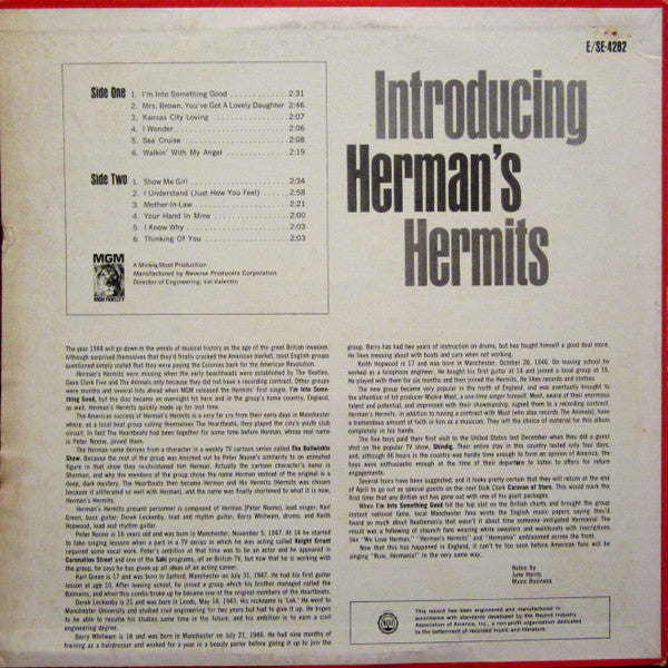 Herman's Hermits - Introducing Herman's Hermits (VG+) (Vinyl LP)