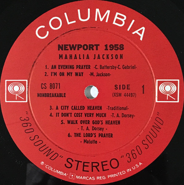 Jackson, Mahalia - Newport 1958 (Vinyl, VG) (Vinyl LP)