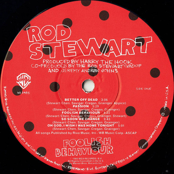 Stewart, Rod - Foolish Behaviour (Vinyl, VG+) (Vinyl LP)