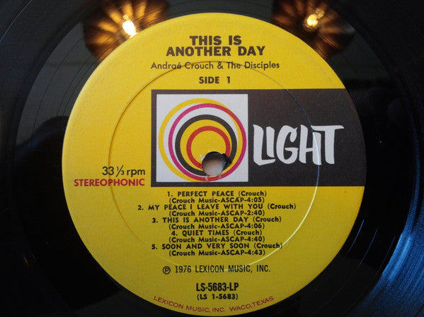Crouch, Andrae And The Disciples - This Is Another Day (VG+) (Vinyl LP)